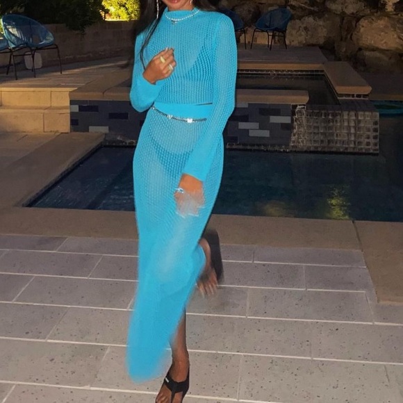 Zara Pointelle Blue Set - Picture 6 of 7